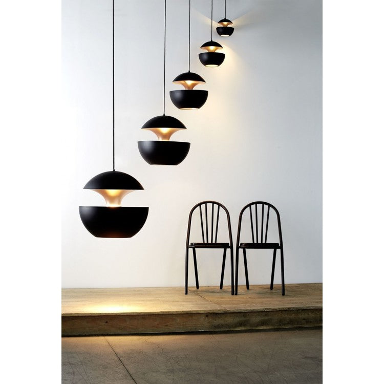 Sun Pendant, 175 mm, Black with White Interior, G9, IP20