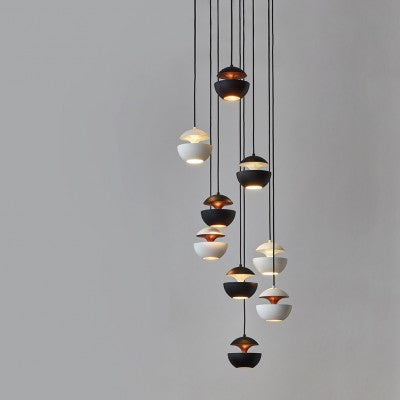 Sun Pendant, 100 mm, White with Copper Interior, G4, IP20