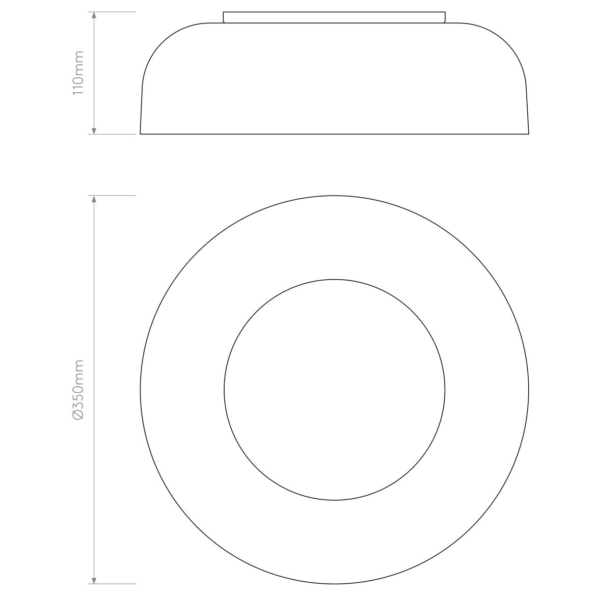 Syros Ceiling, White Glass, E27, IP44