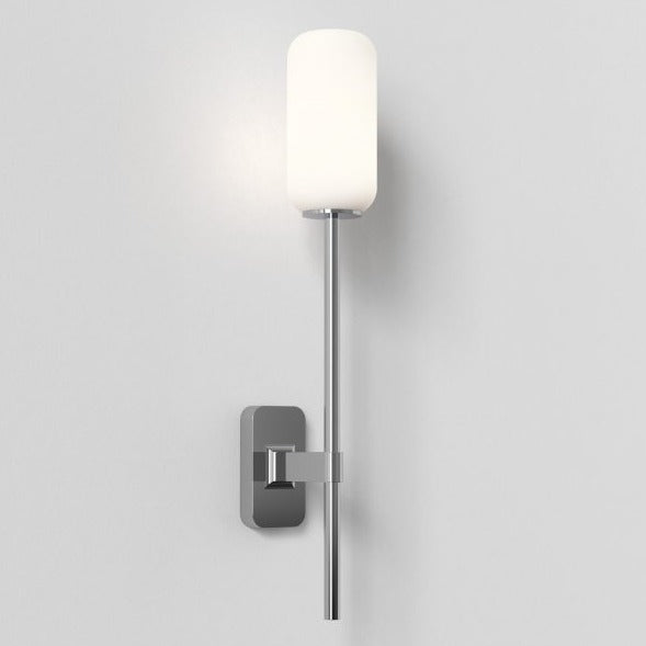 Tacoma Wall, Chrome, Long Stem, White Oblong Glass, G9, IP44