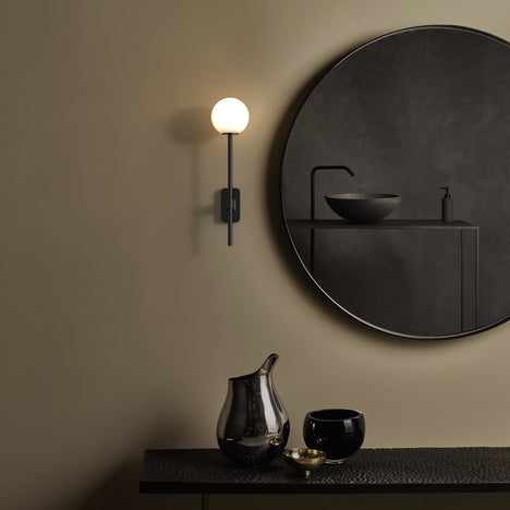 Tacoma Wall, Chrome, Double, White Oblong Glass, G9, IP44