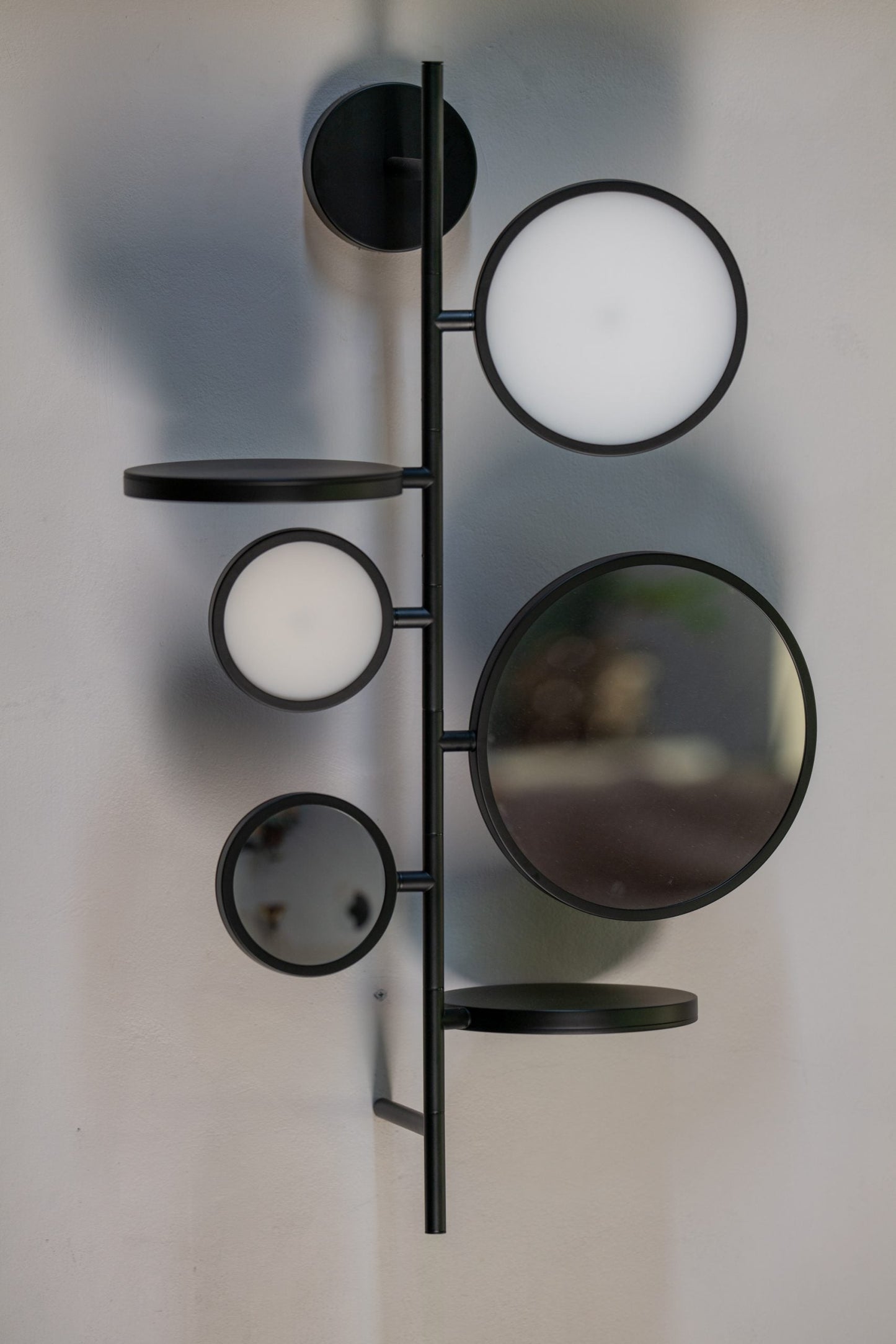 Tell Me Stories, Silver with Adjustable LED and Mirrors, LED, 12W, 2700K, Triac Dim, IP44