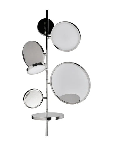 Tell Me Stories, Silver with Adjustable LED and Mirrors, LED, 12W, 2700K, Triac Dim, IP44