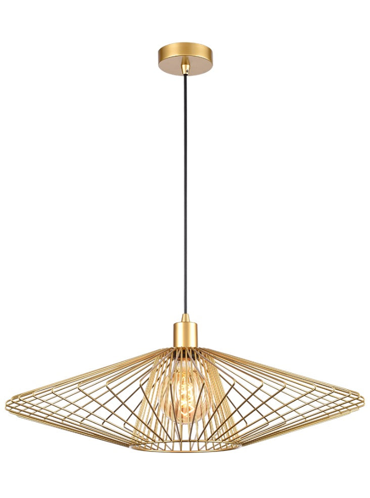 Thatch Pendant, Gold, E27, IP20