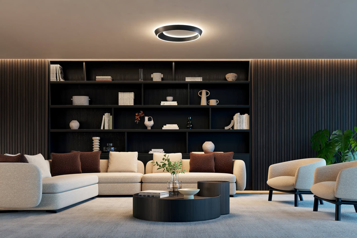 Tidal Ceiling, 75, Black, LED, Triac/DALI, IP20