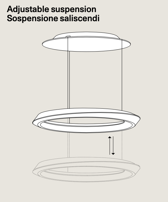 Tidal Pendant, Adjustable, Black, LED, Triac/DALI, IP20