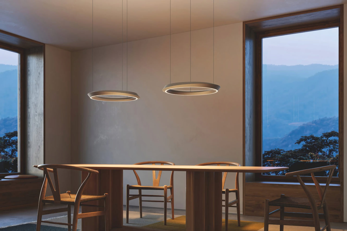 Tidal Pendant, Adjustable, Black, LED, Triac/DALI, IP20