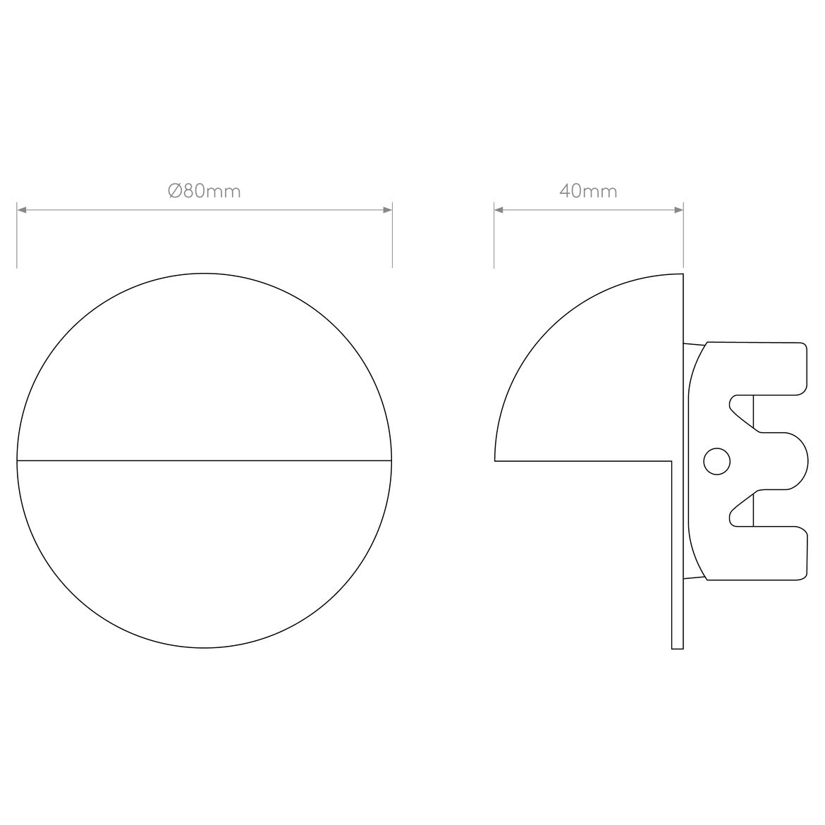 Astro tivola step light technical drawing
