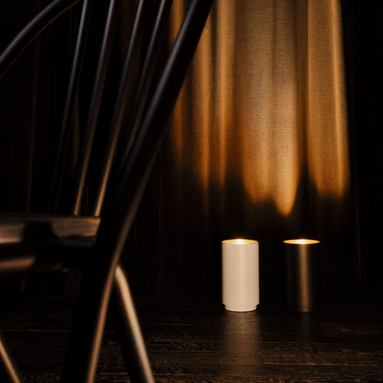 Tobo Floor Lamp, Uplight, Black with Brass Reflector, E27, Floor Switch Dim, IP20