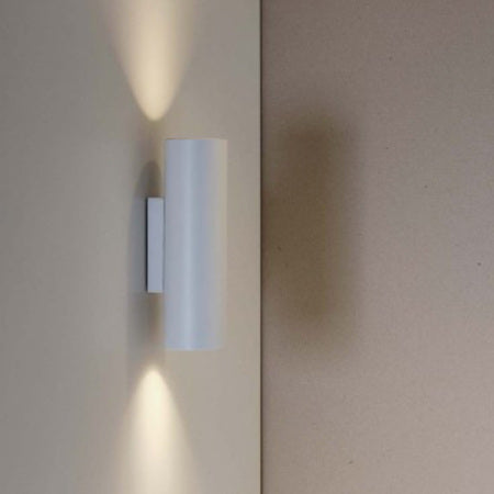 Tobo Wall, White with Brass, GU10, Triac Dim, IP20