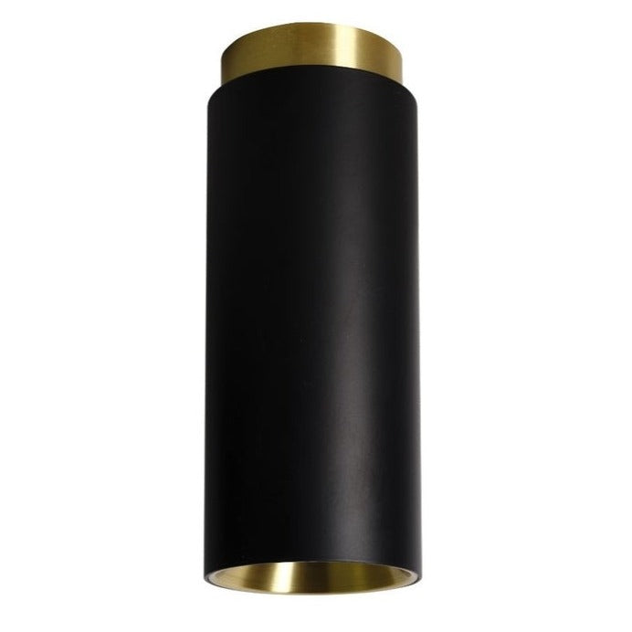 Tobo Spot, Long, Black with Brass, GU10, Triac Dim, IP20