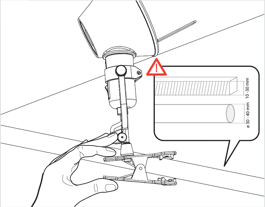 Tolomeo Wall Clamp, Orange, E14, IP20