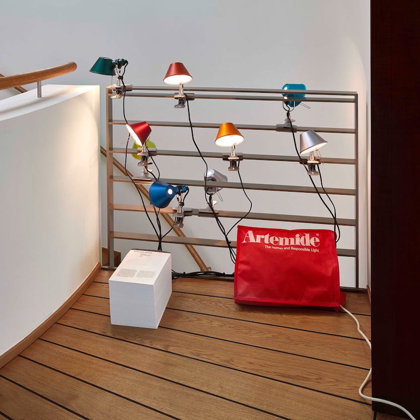 Tolomeo Wall Clamp, Blue, E14, IP20