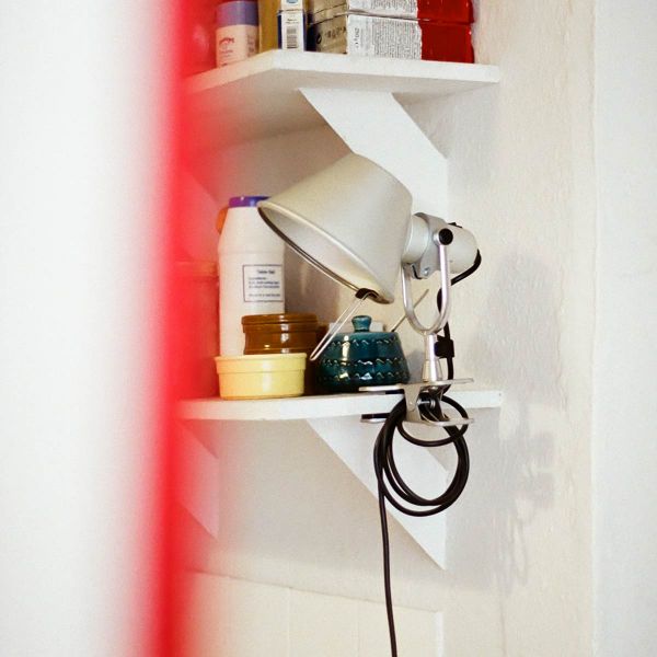 Tolomeo Wall Clamp, Red, E14, IP20