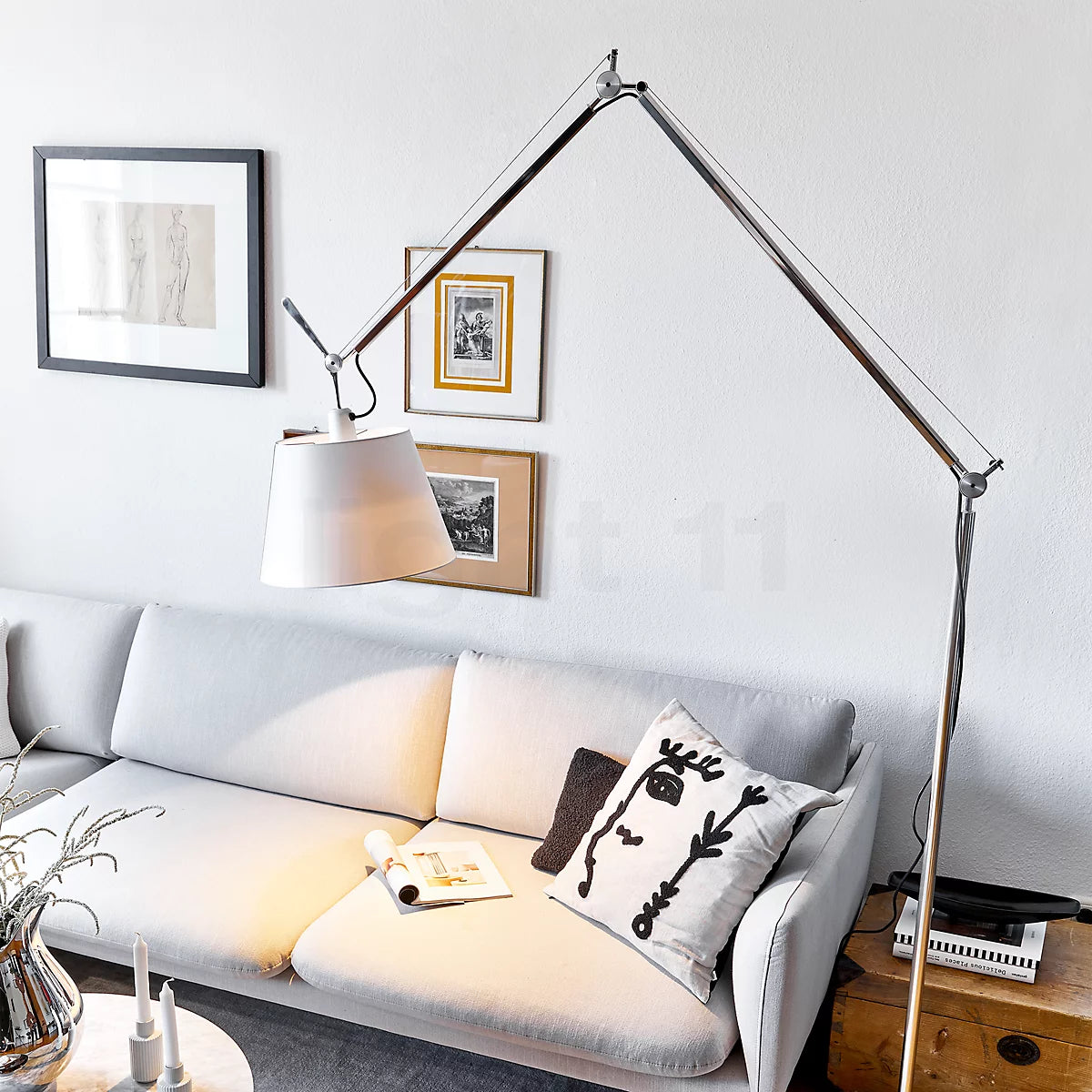 Tolomeo Floor, Mega, Parchment Shade, E27, IP20