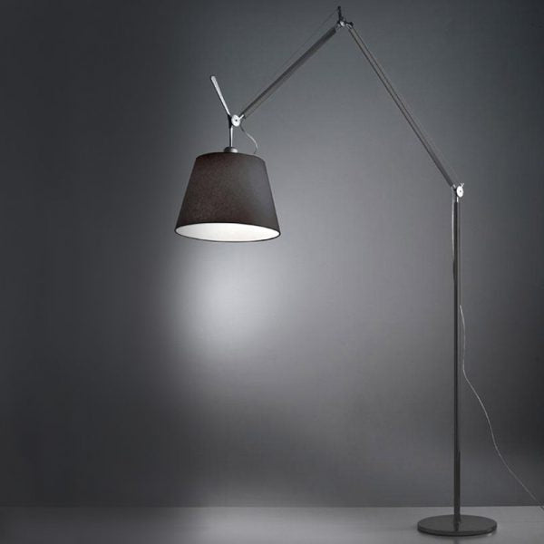 Tolomeo Floor, Mega, Black Shade, E27, IP20