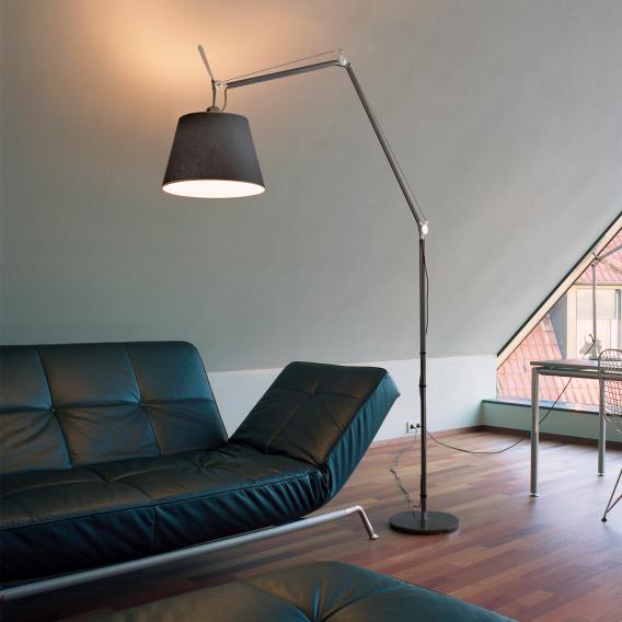 Tolomeo Floor, Mega, Black Shade, E27, IP20