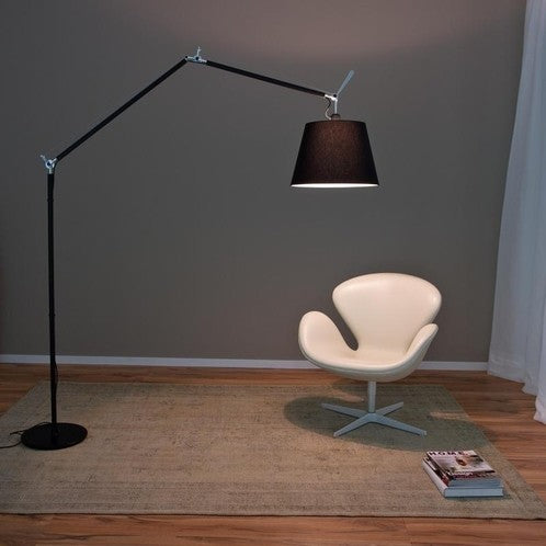 Tolomeo Floor, Mega, Black Shade, E27, IP20