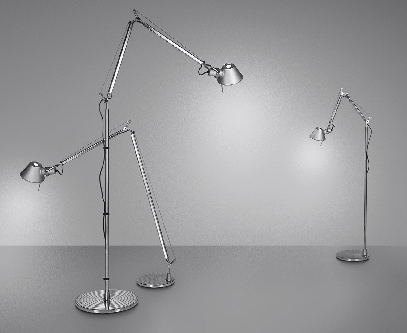 Tolomeo Floor, Small, Black, E27, IP20