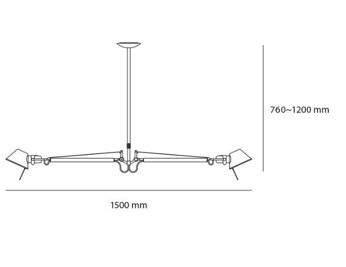 Tolomeo Pendant, Double, E27, IP20