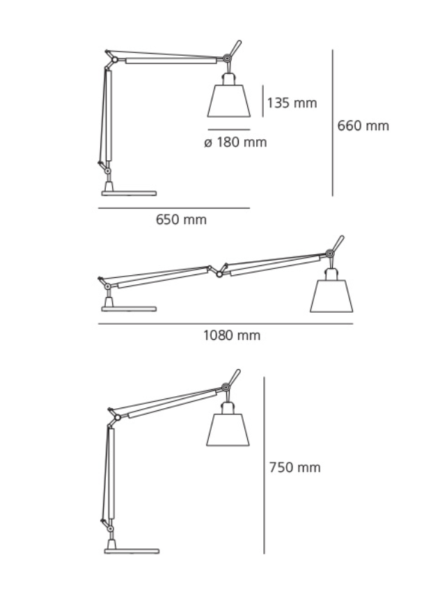 Tolomeo Table, Shade, E27, IP20