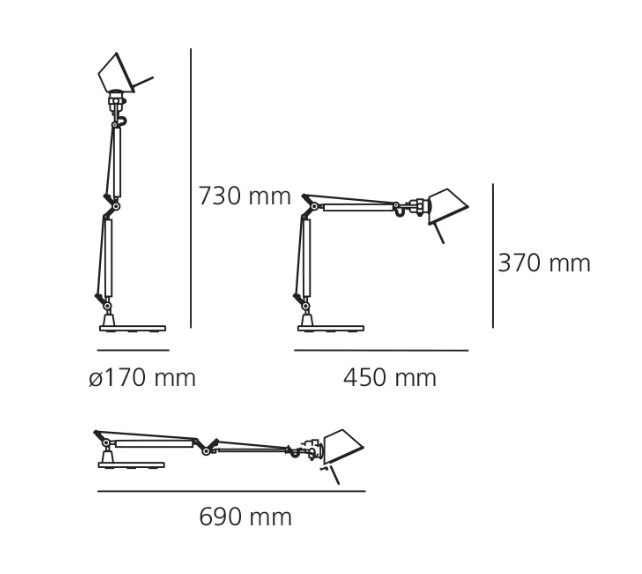 Tolomeo Table, Micro, Blue, E14, IP20