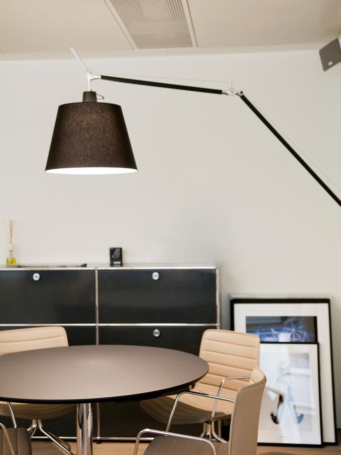 Tolomeo Floor, Mega, Black Shade, E27, IP20