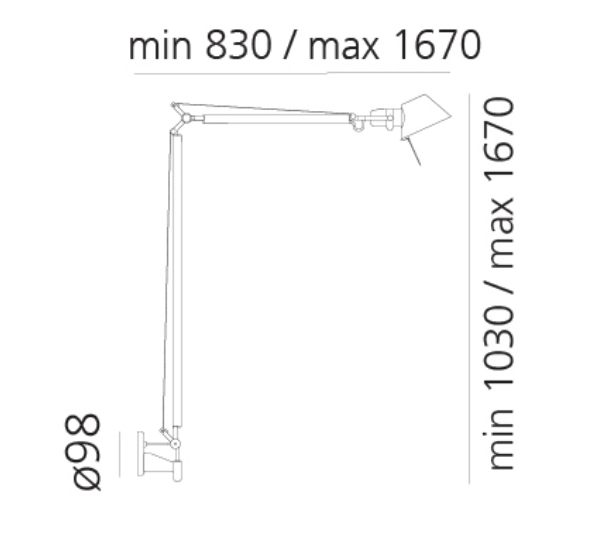 Tolomeo Wall, XL, E27, IP20