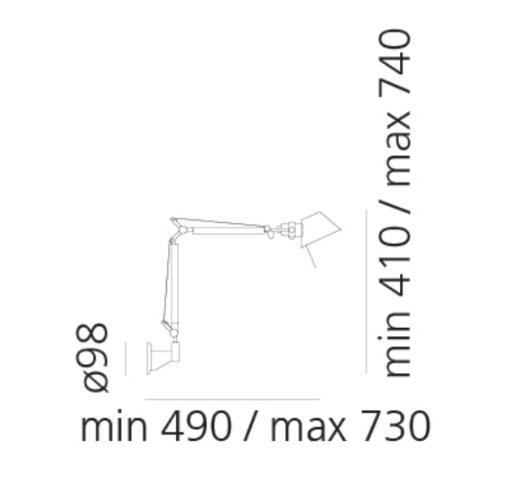 Tolomeo Wall, Micro, Aluminium, E14, IP20