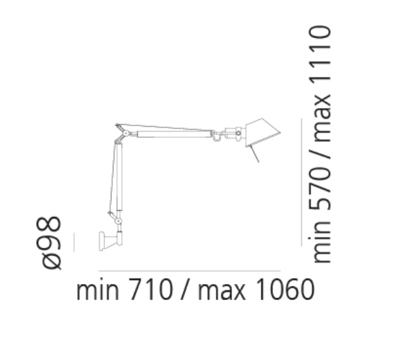 Tolomeo Wall, White, E27, IP20