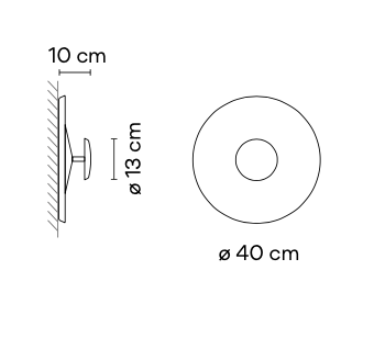 Top Wall, 40 cm ø, Soft Pink, Dimmable, IP20