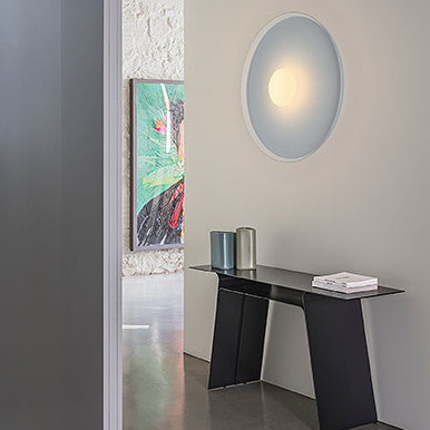 Top Ceiling or Wall, 90 cm ø, White, Dimmable, IP20