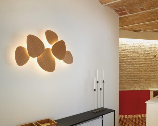 Tria Wall, 6 Light, Oak, LED, 76W, Triac Dim, IP20