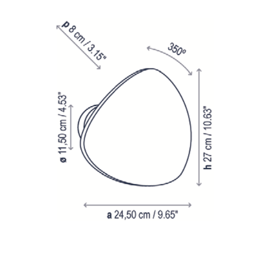 Tria Wall, Single, 24.5, Oak, LED, 16W, Triac Dim, IP20