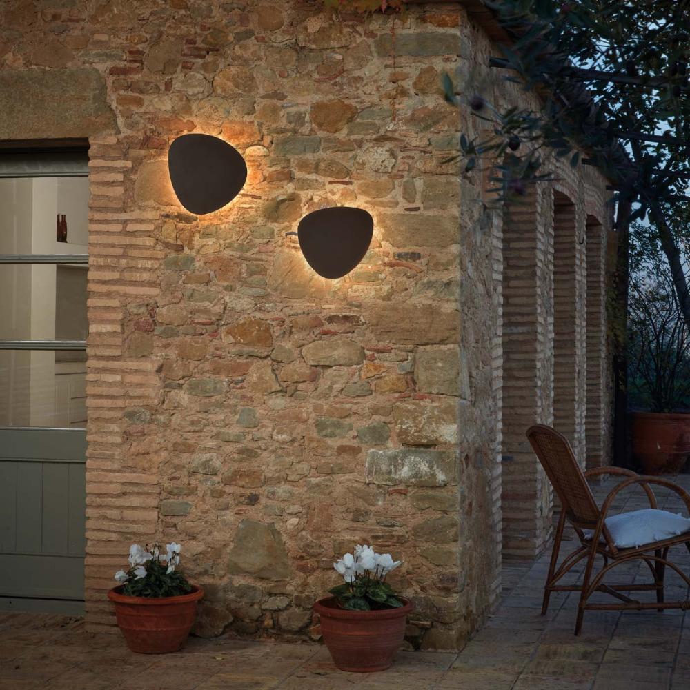 Tria Wall, 28 cm, Teak, LED, 11.5W, Triac Dim, IP66