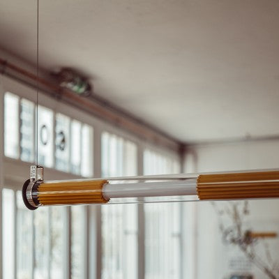 Tube 360 Pendant, Vertical, 102 cm, White with Silver, LED, Triac Dim, IP65