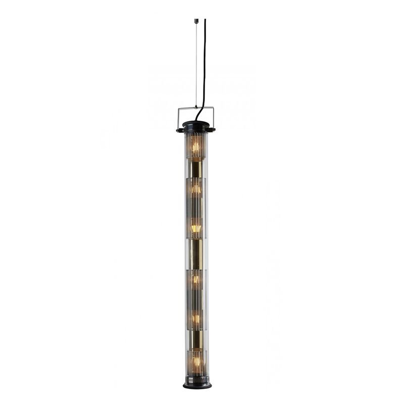 Tube Bulb Pendant, Linear Vertical, 132 cm, Mesh, E27, IP20