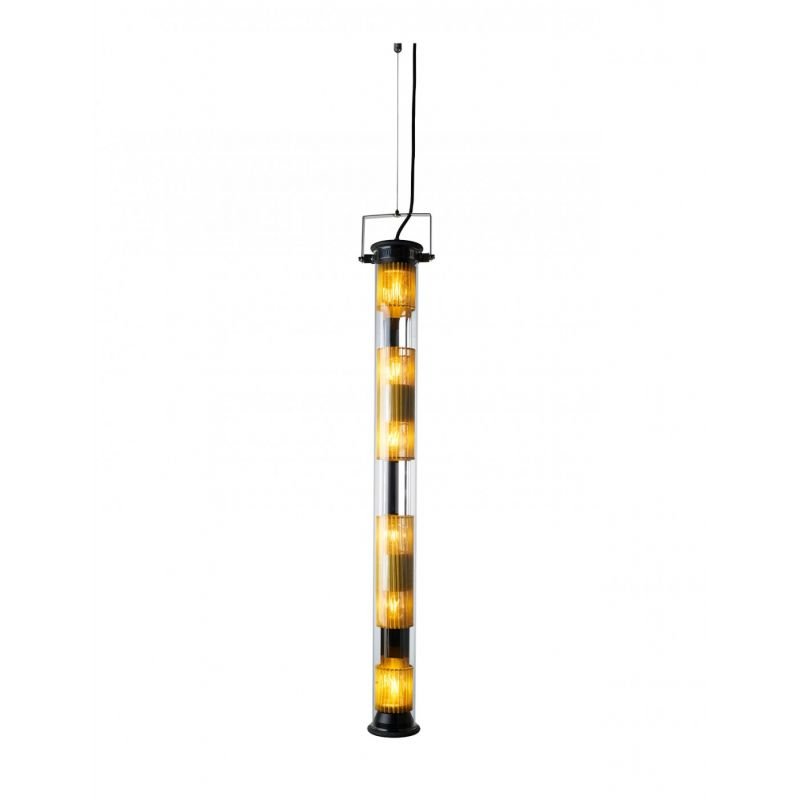 Tube Bulb Pendant, Linear Vertical, 132 cm, Mesh, E27, IP20