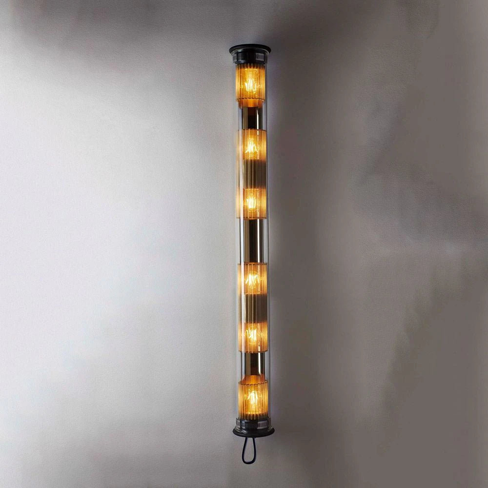 Tube Bulb Pendant, Linear Vertical, 132 cm, Mesh, E27, IP20