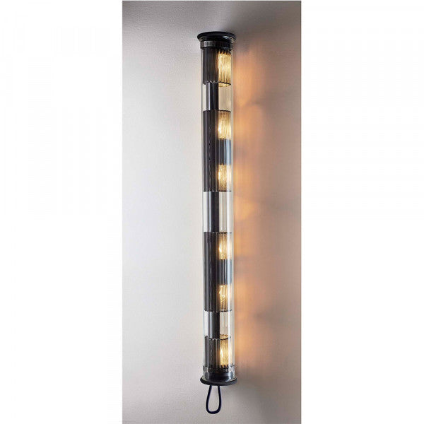 Tube Bulb Pendant, Linear Vertical, 132 cm, Silver Reflector No Mesh, E27, IP20