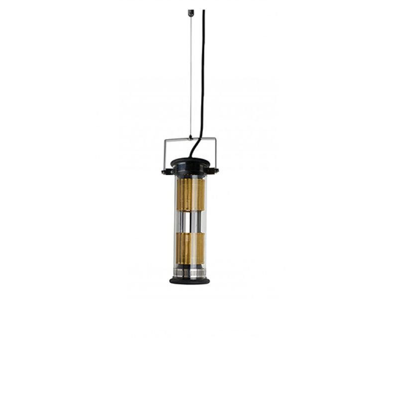 Tube Bulb Pendant, Linear Vertical, 37 cm, Mesh, E14, IP20