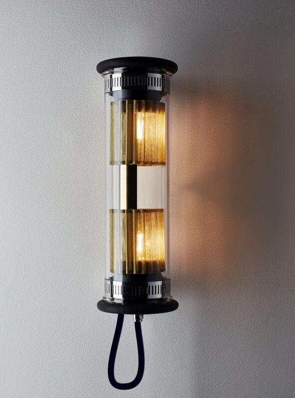 Tube Bulb Pendant, Linear Vertical, 52 cm, Gold Reflector No Mesh, E14, IP20