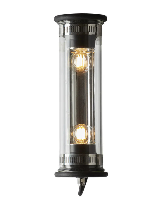 Tube Bulb Wall or Ceiling, 37 cm, Silver Reflector No Mesh, E14, IP20