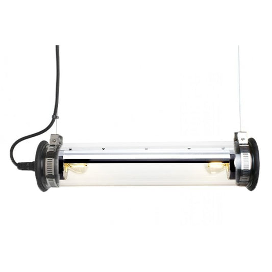 Tube Bulb Pendant, Linear Horizontal, 52 cm, Silver Reflector No Mesh, E14, IP64