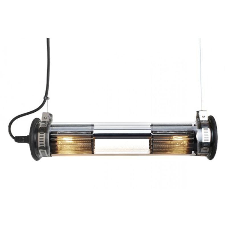 Tube Bulb Pendant, Linear Horizontal, 52 cm, Mesh, E14, IP20