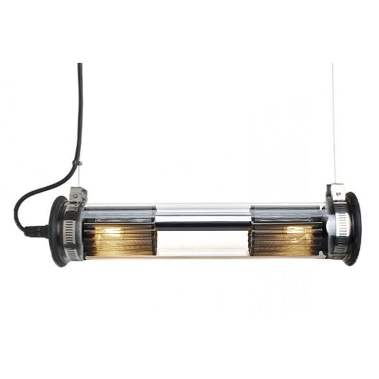Tube Bulb Pendant, Linear Horizontal, 52 cm, Mesh, E14, IP64
