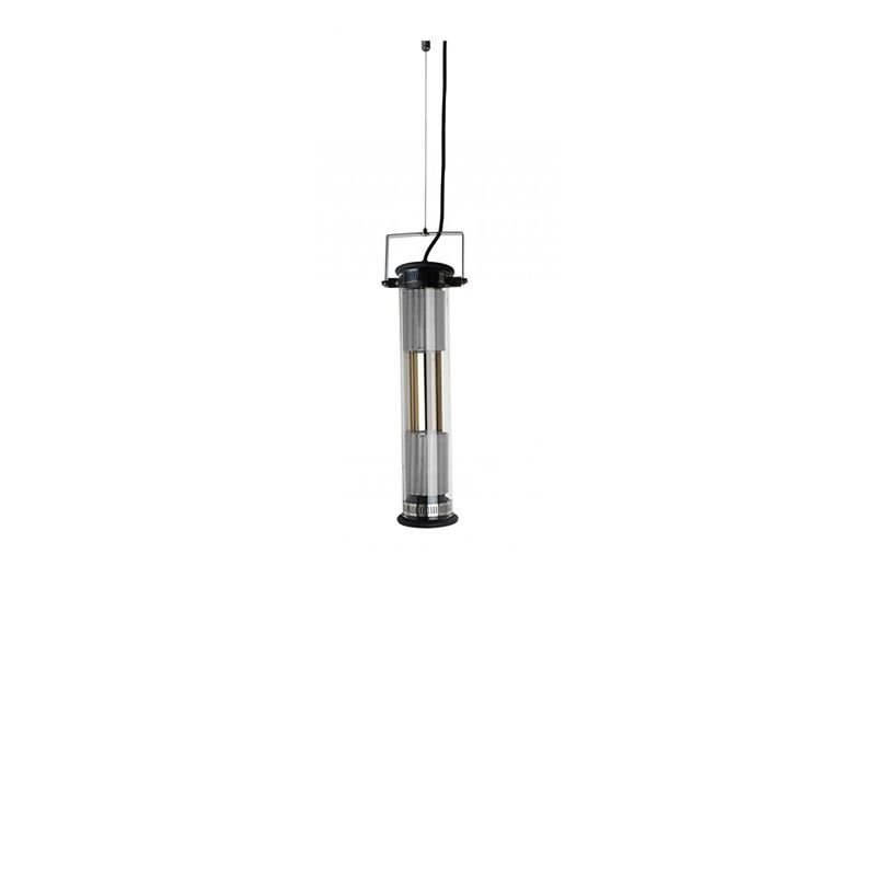 Tube Bulb Pendant, Linear Vertical, 52 cm, Mesh, E14, IP20