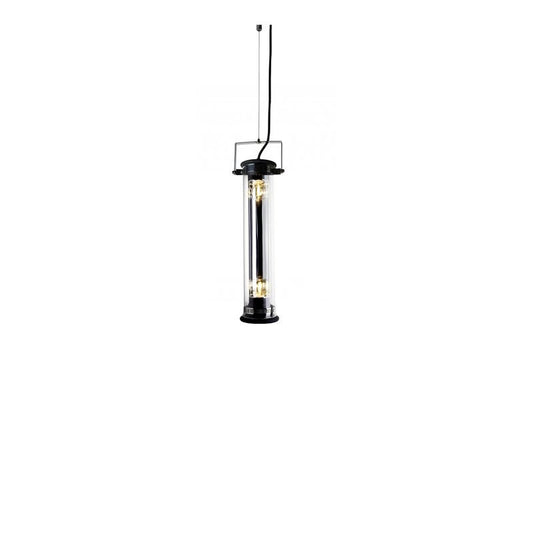 Tube Bulb Pendant, Linear Vertical, 52 cm, Silver Reflector No Mesh, E14, IP64