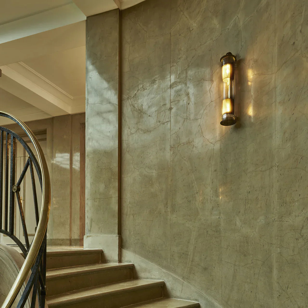 Tube Bulb Wall or Ceiling, 52 cm, Gold Reflector No Mesh, E14, IP20