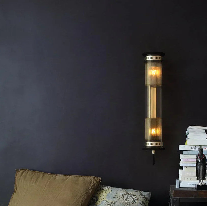 Tube Bulb Wall or Ceiling, 52 cm, Gold Reflector No Mesh, E14, IP20